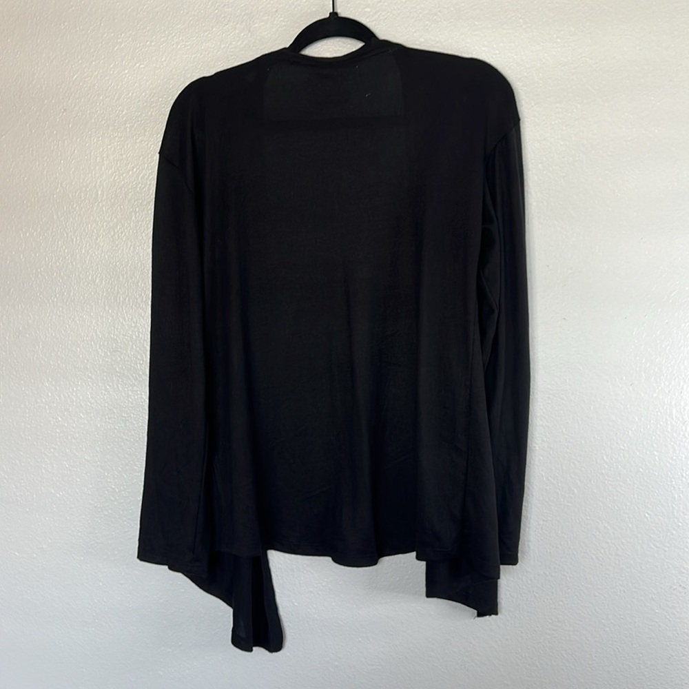 EUC Live 2 Lounge Black Open Front Cardigan sz M - Picture 3 of 3